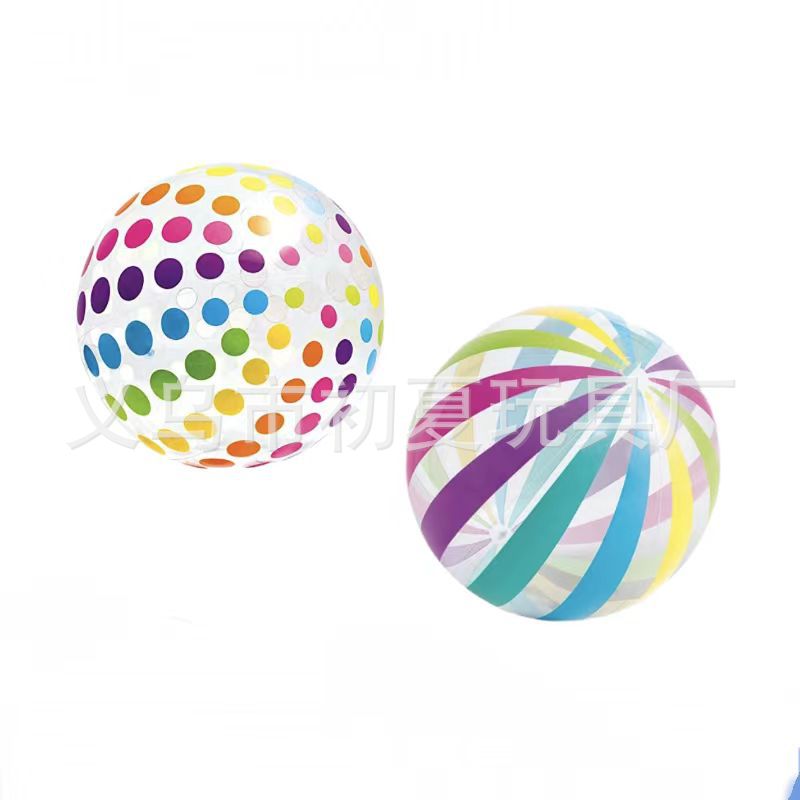 Venta caliente dot pelota de playa inflable para niños Bola de agua de PVC Bola de rayas de colores piscina al aire libre Bola de lunares en stock