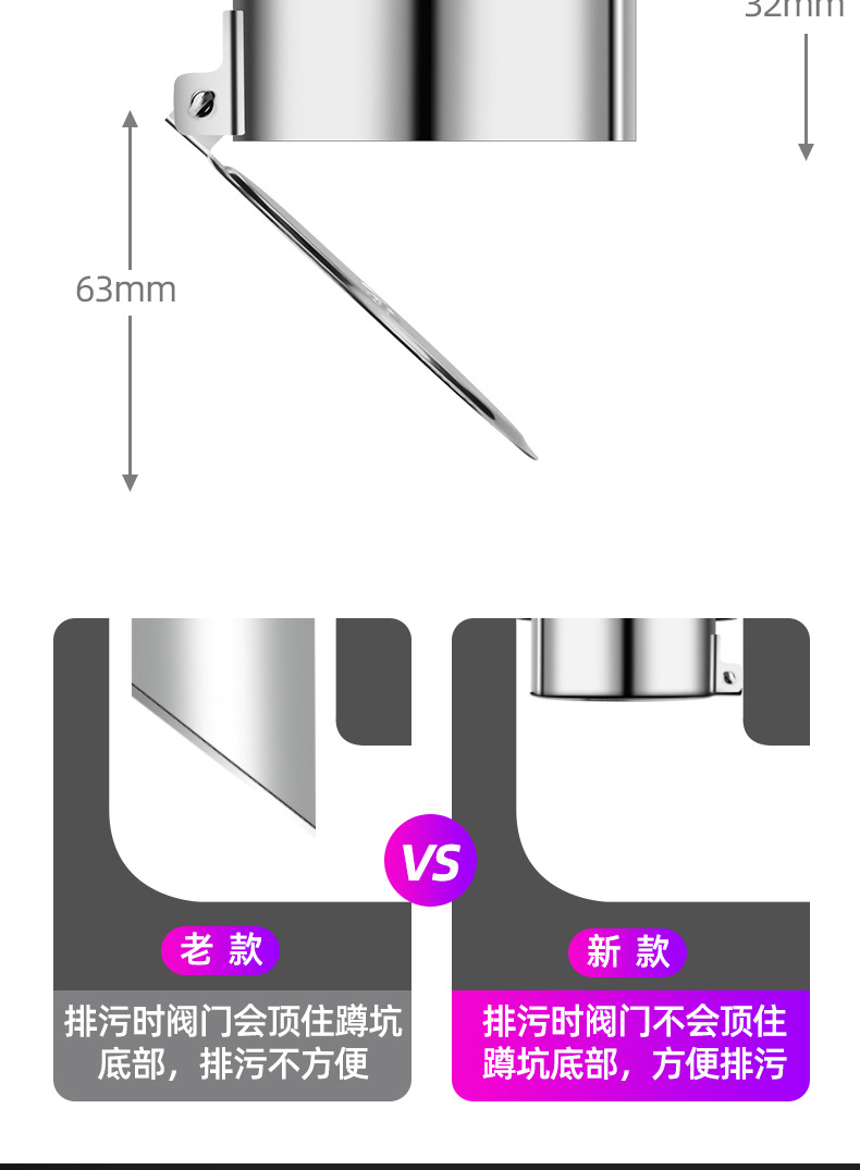 Toilet squat bowl clogging anti-odor clogging device, toilet squat pit-type clogging baffle, toilet bowl and toilet bowl anti-odor backflow magic tool undefined
