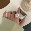 Small design ring, one size zirconium, light luxury style, trend of season, internet celebrity