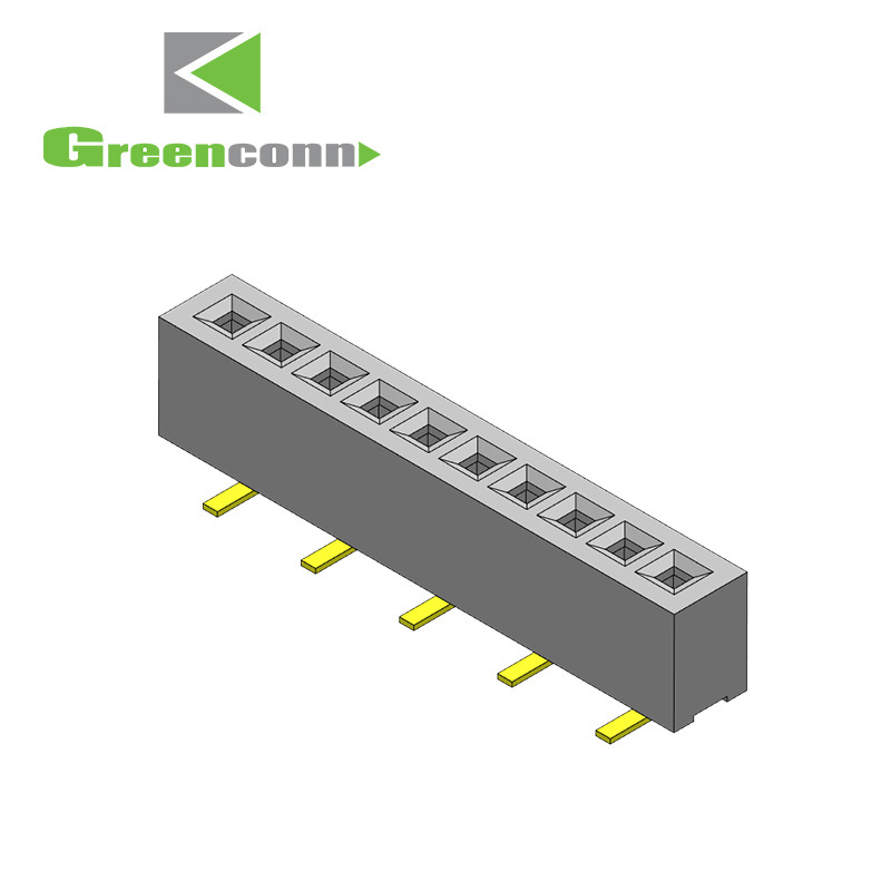 Greenconn排母连接器 1.0间距单排2-40PIN直贴板对板连接器SMT排母