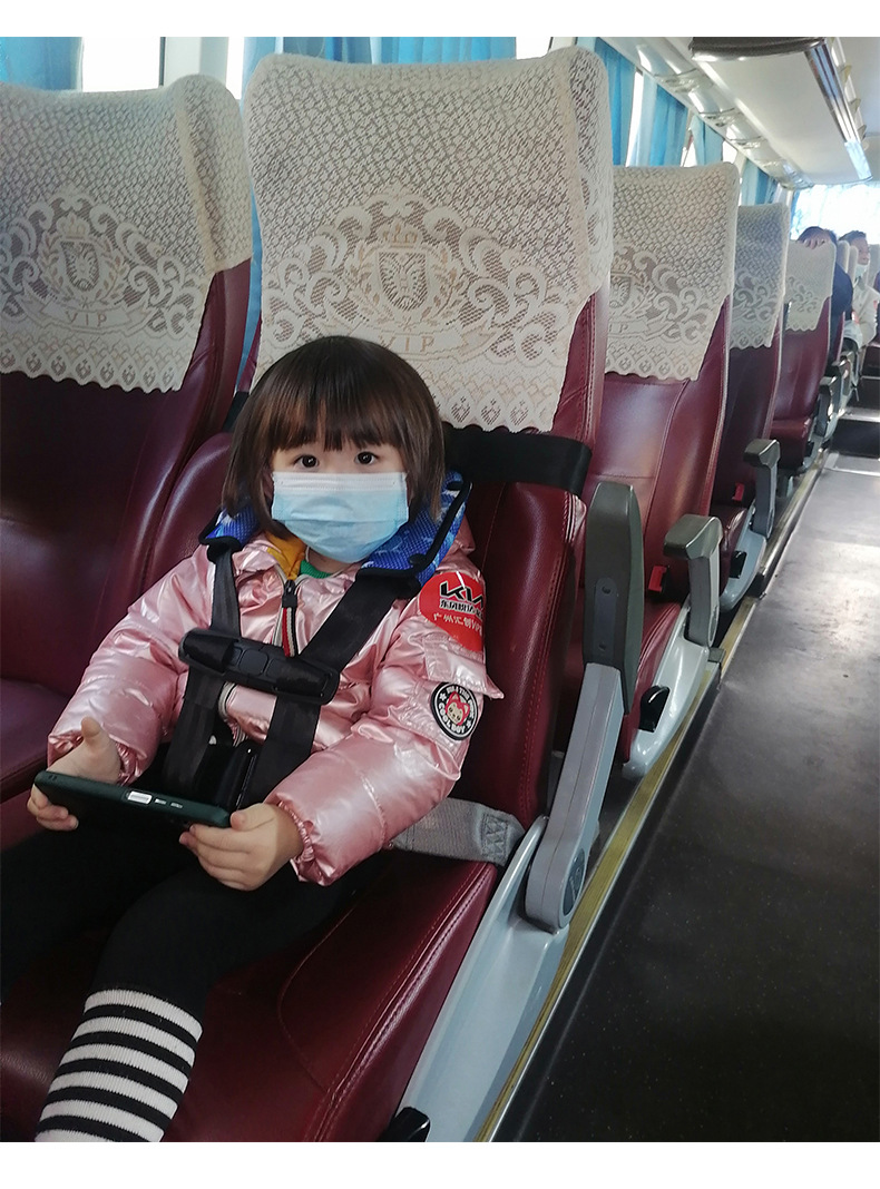 Cute Champion Cross-Border Car Bus School Bus Airplane Baby Safety Belt Portable Children's Travel Vest Car Seat Harness