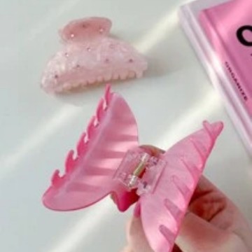 Cross-Border Amazon European and American Diamond Acrylic Clip Headwear Marble Pattern High-End Shark Clip Hair Accessories for Women