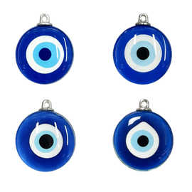 恶魔之眼中东热销25mm玻璃吊坠EvilEye Necklace项链饰品配件现货