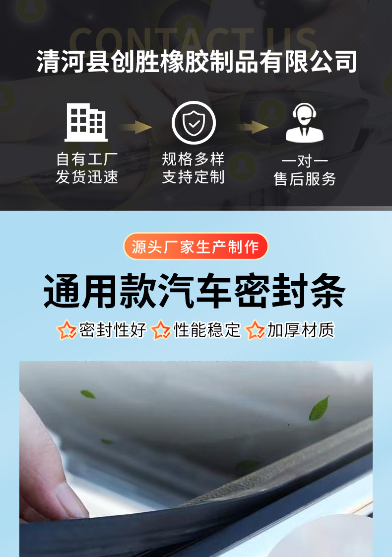 Window Sealing Strip, Car Glass Strip, Window Anti-Seepage Rain Glass Gap Clip, Door Noise Mute Strip