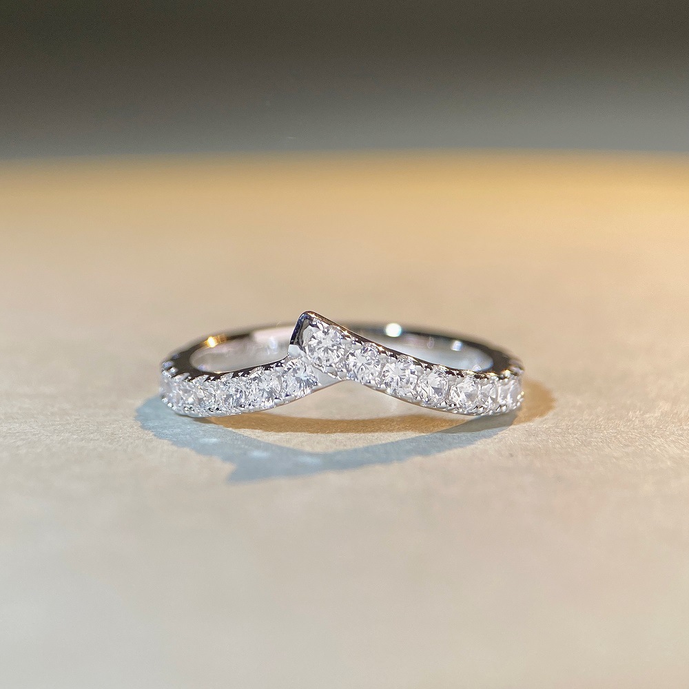 Simple Style Geometric Sterling Silver Inlay Zircon Rings 1 Piece