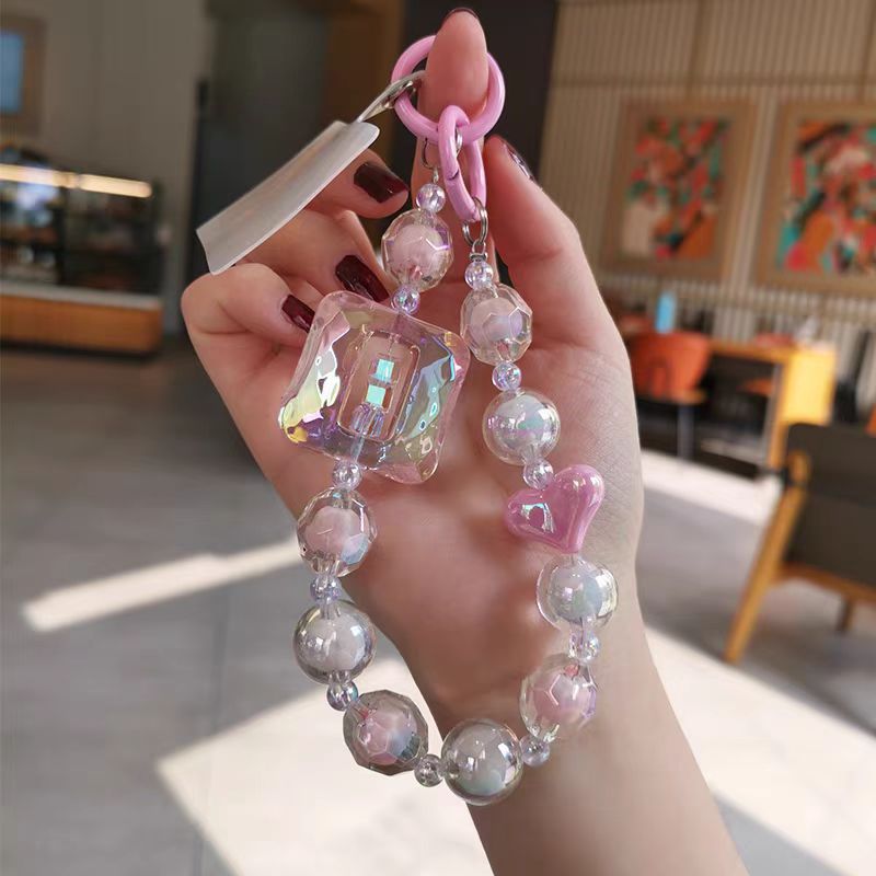 Cuentas prismáticas de marco generoso rosa (sin espaciador)