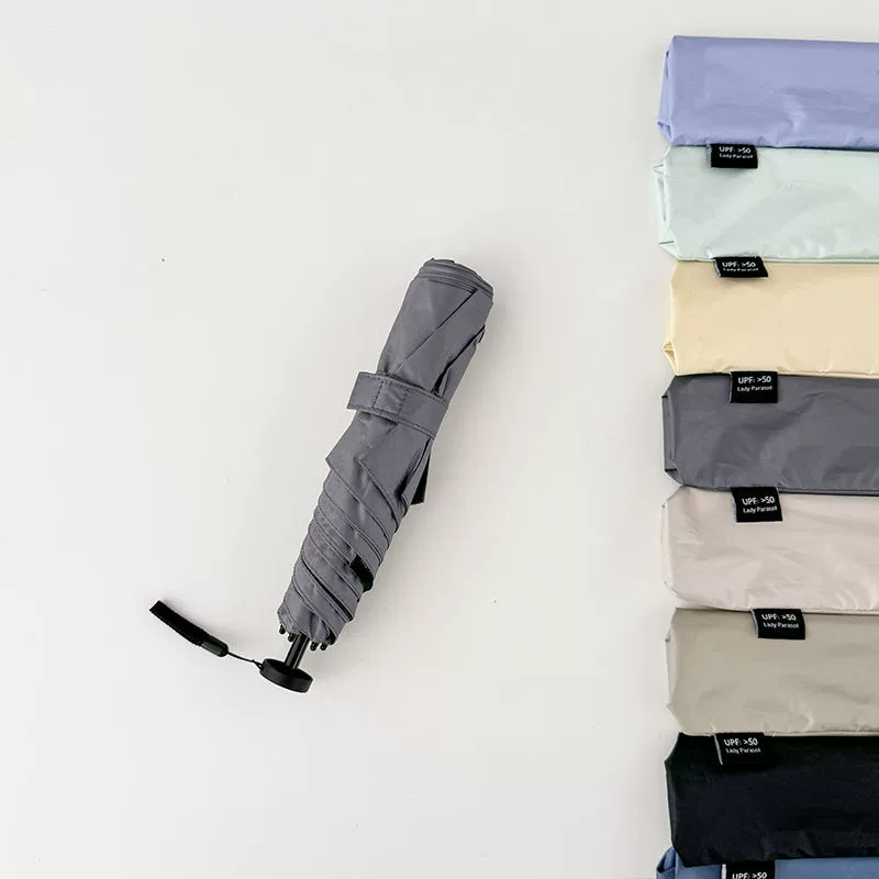 Очень легкий компактный ручной зонт на солнечной батарее, защита от солнца, UV-защита
