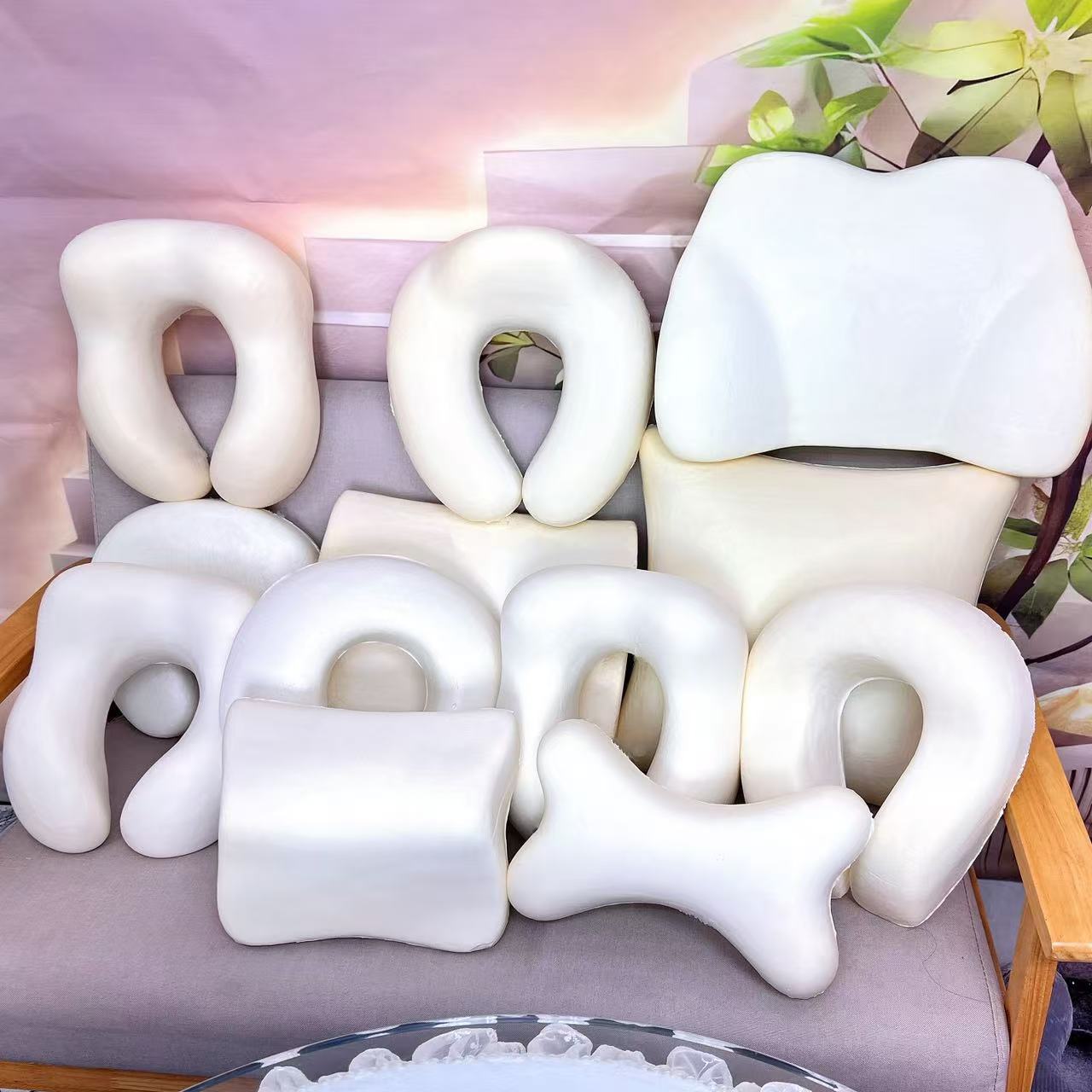 Slow rebound memory cotton core U-shaped pillow car pillow inner core custom headrest waist pillow manufacturers memory pillow inner liner