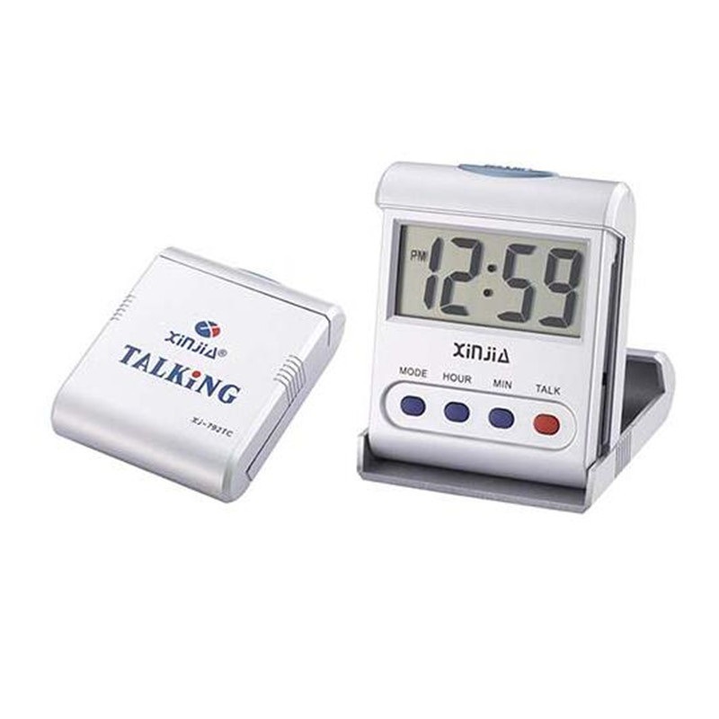 LED 음성 전자 신문 시간 시계 중국 시간 블라인드 타임 학생 온도 패션 데스크탑 알람 시계 우편