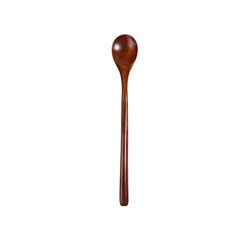 yfjy simple Japanese style wooden spoon long handle wooden spoon stirring spoon 33 long wooden spoon extended hot pot wooden spoon home wholesale