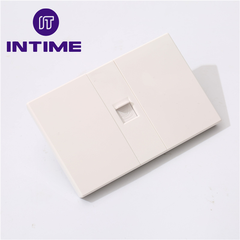 家装批发网络光纤插座一位插孔白色简约面板电气配件网线入墙式