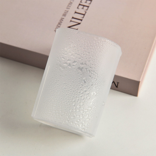 ins desktop transparent frosted pen holder creative stationery box multi-functional thickened female student pen holder storage tube wholesale
