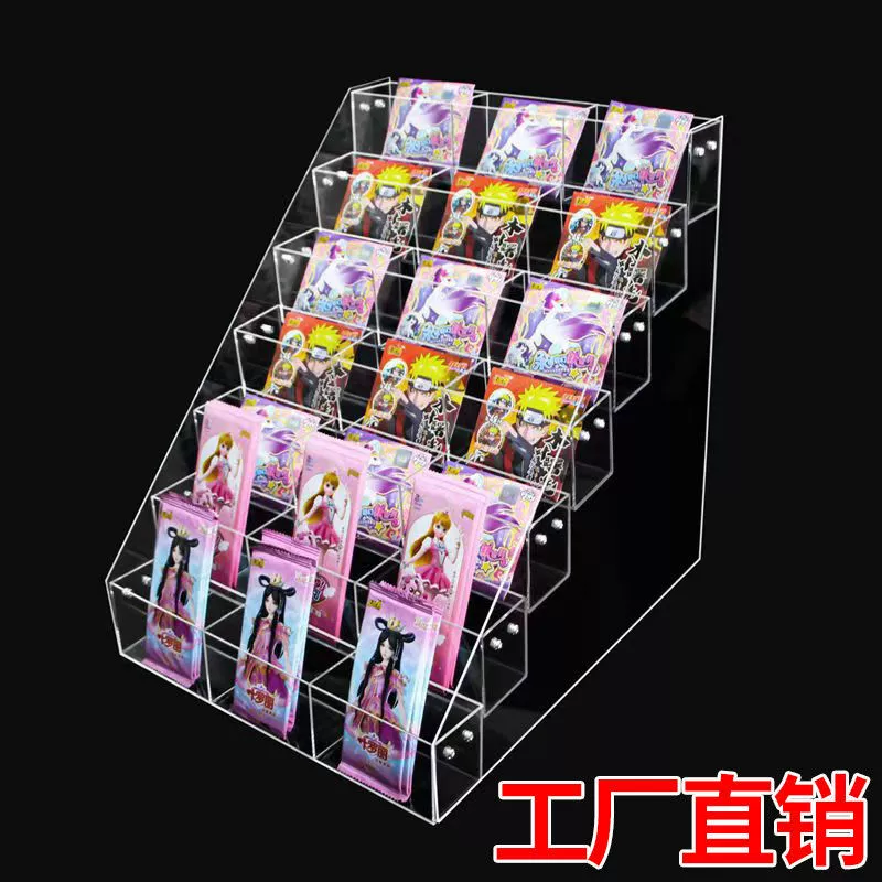 Трехслойная стойка для демонстрации и хранения, многослойная настольная акриловая стойка для демонстрации, карточная звезда, разделенная на сетки