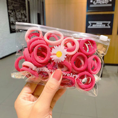 Rubber band children's hair band wholesale small daisy Korean small hair band colorful rubber band women's simple forest style hair tie
