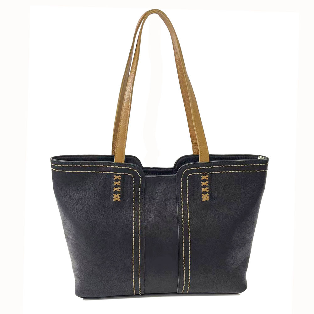 Sac cabas en cuir véritable pour femme, grande capacité, idéal pour les trajets quotidiens, les courses ou comme sacoche._voghion.com
