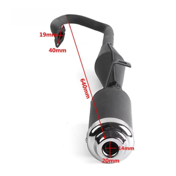 Mini Motorcycle Accessories Two-Stroke 49Cc Small Sports Car Small Four-Wheel Iron Exhaust Pipe Exhaust Tube Without Muffler