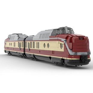Building Blocks Cross-Border Moc-106675 Br 601 "Vt 11.5 Triebwagen" Train 3243 Pcs