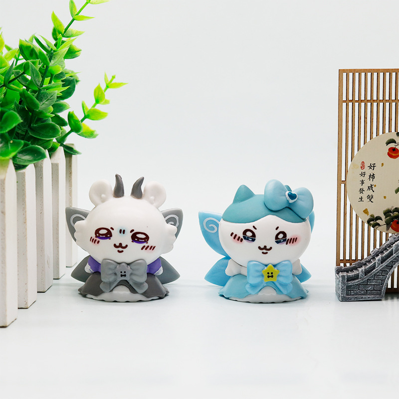 셀프 디스 곰 마법소녀 블라인드 피규어 치이카와 우사기 하치와레 장식 토