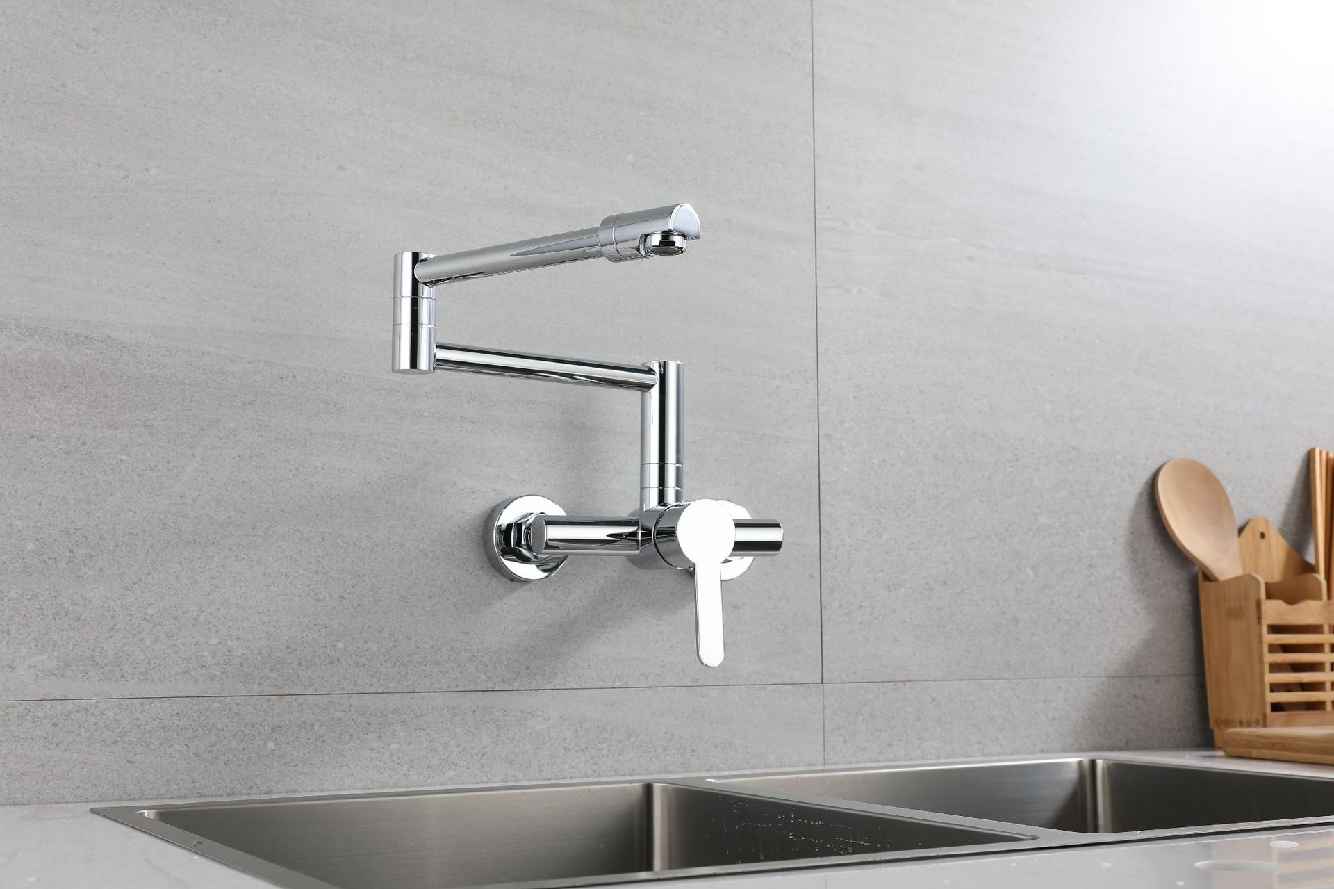 Brass built-in faucet, cold and hot water, bathroom basin, balcony, kitchen electroplated sink, universal folding undefined