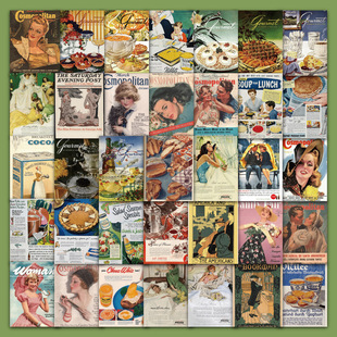 Cross-Border Popular 63 European and American Romantic Retro Poster Stickers Pvc Reusable Stickers Suitable for Decoration