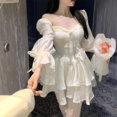 逃亡王女チュチュスカート、妖精小妖精スカート、優しい誕生日スカート、スリムチューブトップドレス、アプリコット