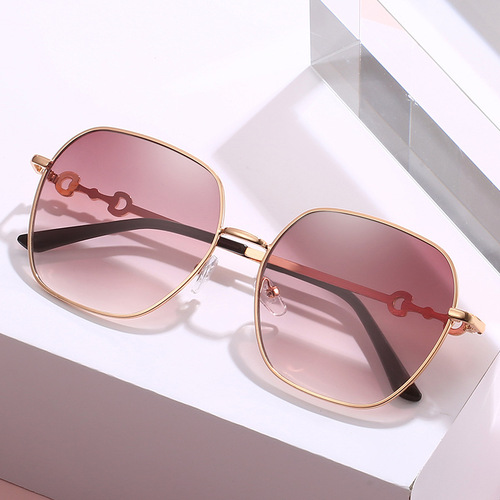  New Style Fashion Square Sunglasses Personalized Trendy Street Photography Gradient Glasses Driver Driving Sun Visor Wholesale