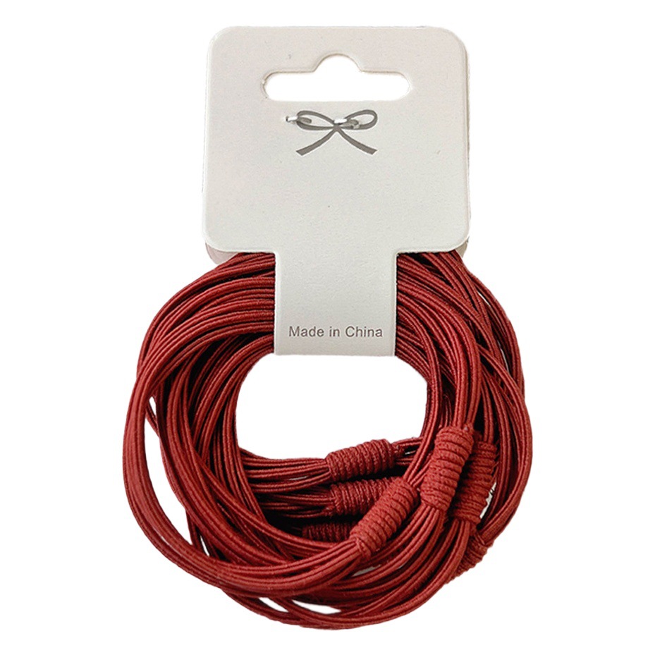 Estilo coreano cuerda de pelo Internet celebridad alta elástica cuerda de pelo adulto lazo pelo multi-Strand banda de pelo básico todo fósforo accesorios para el cabello banda de goma Simple