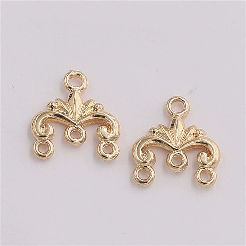 Медные многоотверстные подвески-кисточки в старинном стиле для украшений своими руками, для заколок для волос в стиле ханьфу, для серег, коннекторы-подвески