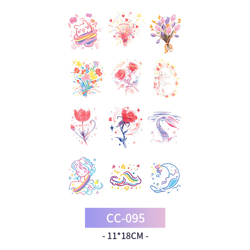 Transfronterizo en stock al por mayor de halloween colorido mariposa tatuaje pegatinas simulación sangrienta cicatriz pegatinas divertidas pegatinas impermeables