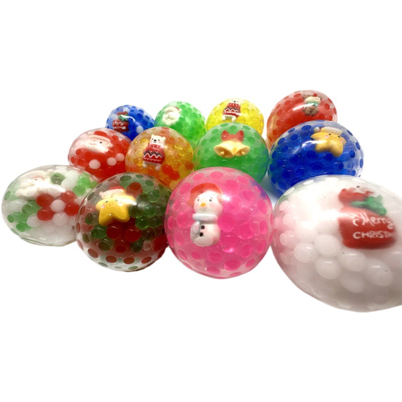 Amazon nuevo Navidad bolas bola de descompresión Vent bola regalo de vacaciones de los niños pellizco música fábrica al por mayor