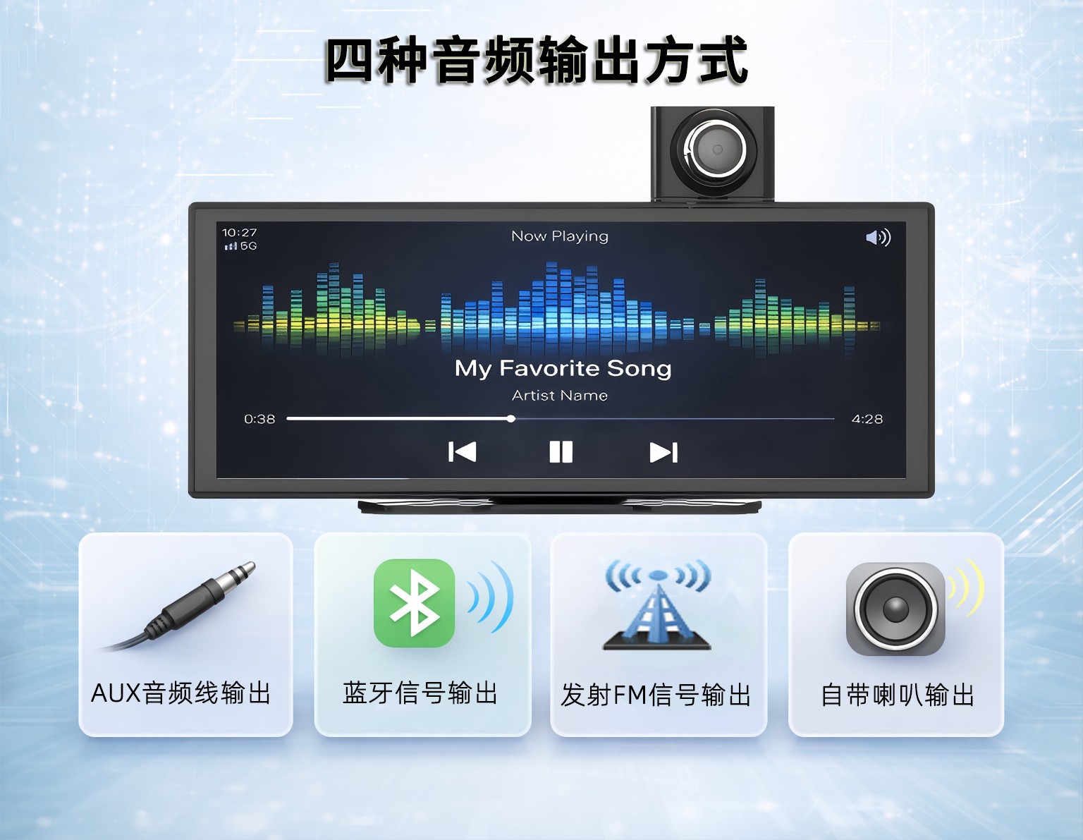 10.25inch Carplay Portable Car Mp5 Navigation Reversing Image Car Incell Display Player