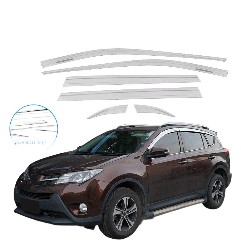 Adecuado para Toyota Rongfang Platinum Sunwaying Blow RAV4 Rain Eyebrow Modified Window Visors Bloque de protección solar acrílica