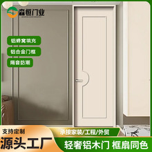 跨境铝木门卧室门 生态隔音实木套装复合木门 现代免漆室内房间门