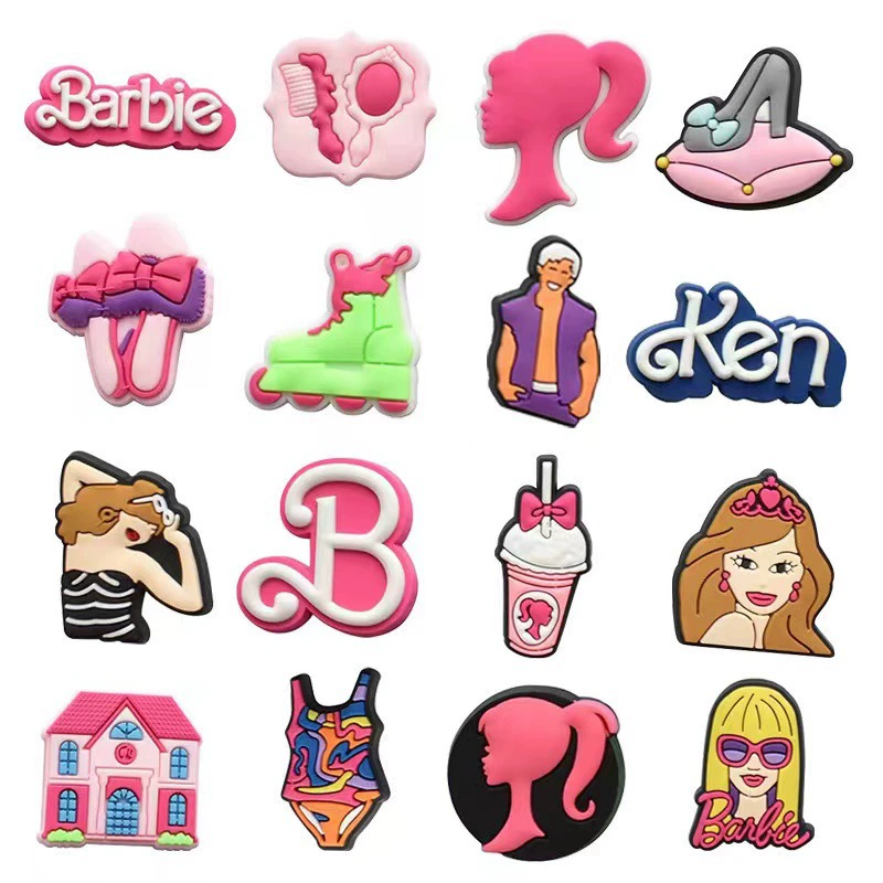 Розовая Барби принцесса пещера обувь обувь цветочная обувь застежка обувь аксессуары DIY обувь декоративная обувь аксессуары ПВХ мягкая резиновая обувь аксессуары