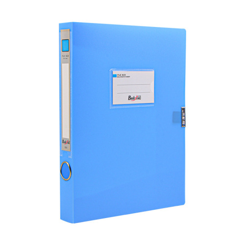 Factory direct sales A4 file box PP plastic file box office supplies information bill storage folder wholesale