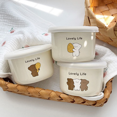 韓国清新ins風かわいい鮮度保持子供赤ちゃん食器陶磁器赤ちゃん補助食器母子用品