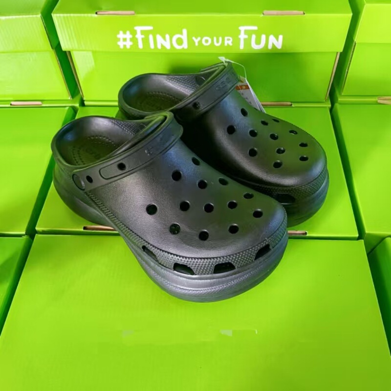 Cross Crocs Whale Clog Shoes for Women, New Thick-Soled High-Heeled Height-Increasing Celebrity Style Beach Shoes, Non-Slip Soft Sole