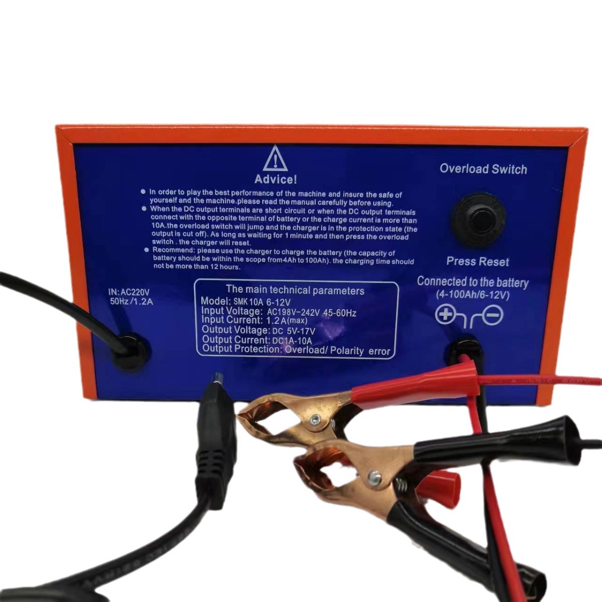 10A cargador rápido de alta potencia cargador de baterías de plomo - ácido