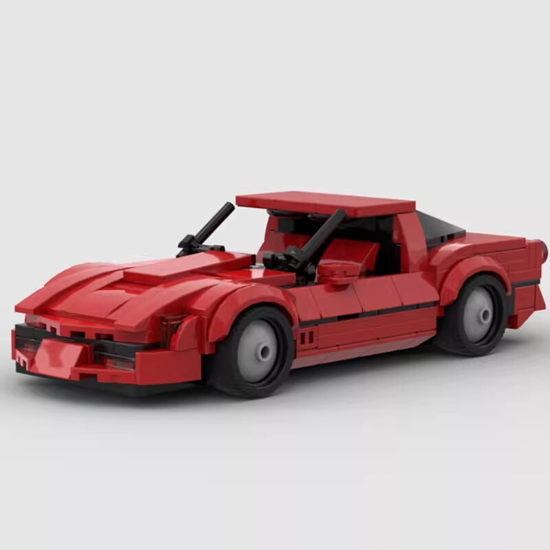 MOC-182256 Compatible Lego Chevrolet Corvette C4 Car Model Children's Assembled Educational Toys for Men