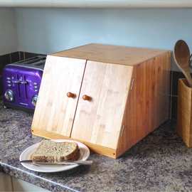 木质收纳箱北欧复古风格家庭咖啡店储物收纳小木箱厨房台面收纳箱