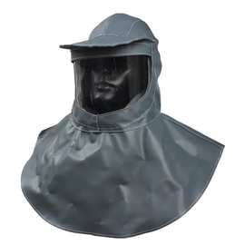 上海花护 1083耐酸碱面罩 防液体喷溅防化防尘头套 PVC披肩式头罩
