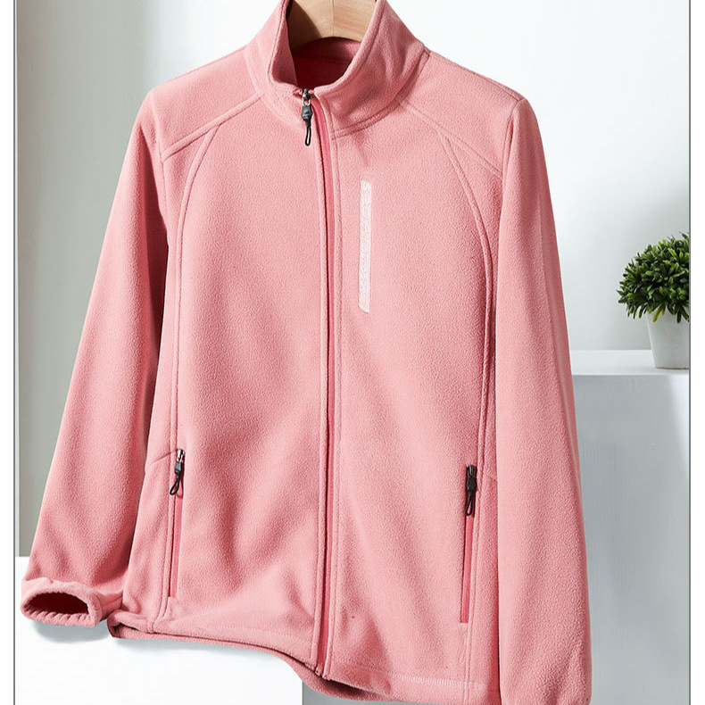 Autumn and Winter Polar Fleece Coat Men's and Women's Outdoor Sports Leisure Snowflake Fleece Top Couple's Fleece Cardigan Sweater