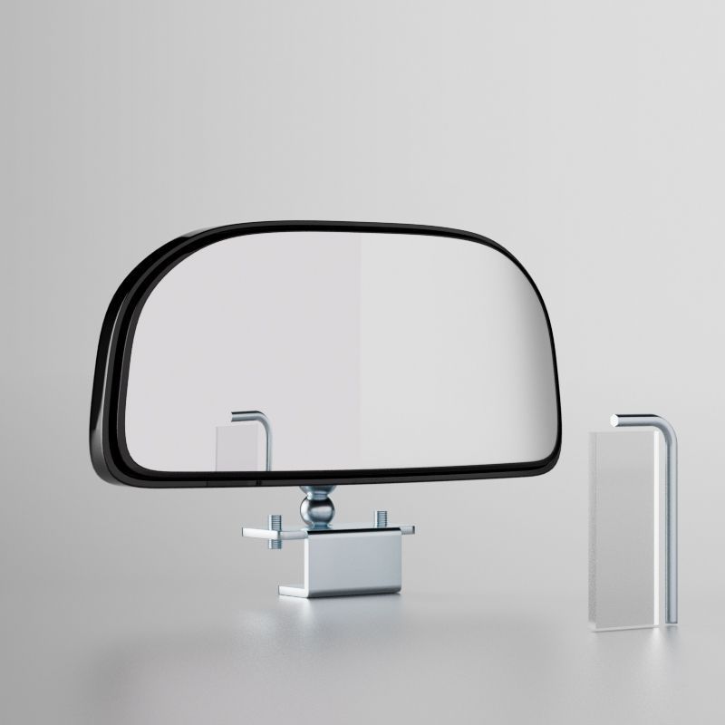 Universal Large field of view HD rearview mirror auxiliary blind spot mirror (Large field of view rear view auxiliary mirror) - black
