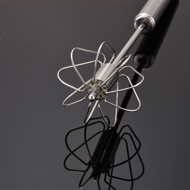 Cruz-Espejo al por mayor manual de acero inoxidable batidor de huevos de crema prensa semi-automática de rotación varilla de agitación para la cocina