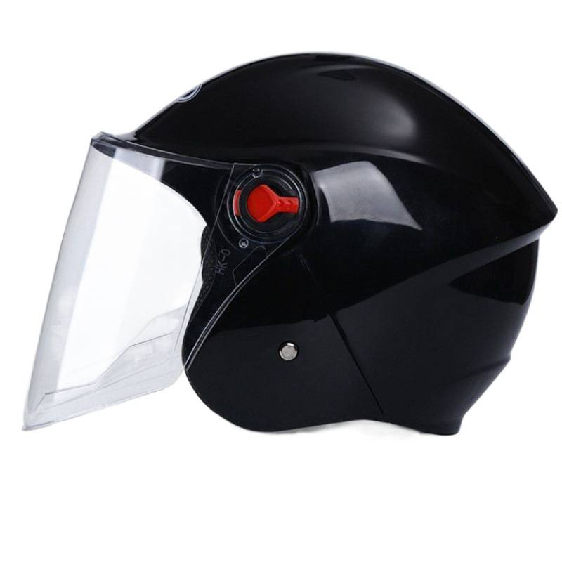 Casco de invierno para automóviles eléctricos para hombres y mujeres en todas las estaciones de otoño y invierno caliente medio casco de seguridad casco completo anti-neblame