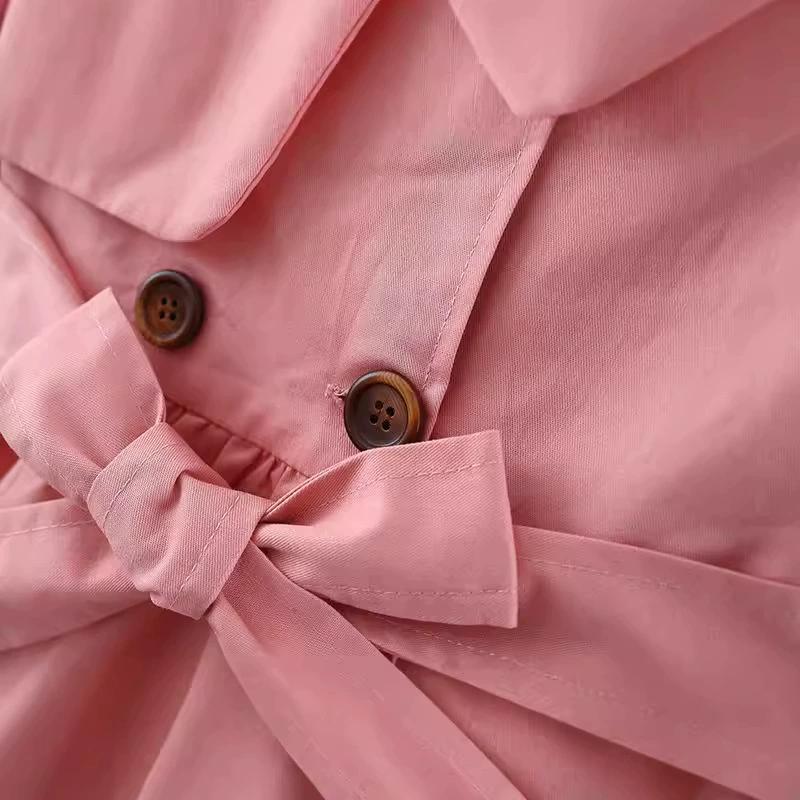 Весеннее trench coat, пряжка, осенний пояс, 2025 год, тренд сезона, корейский стиль, оптовая продажа
