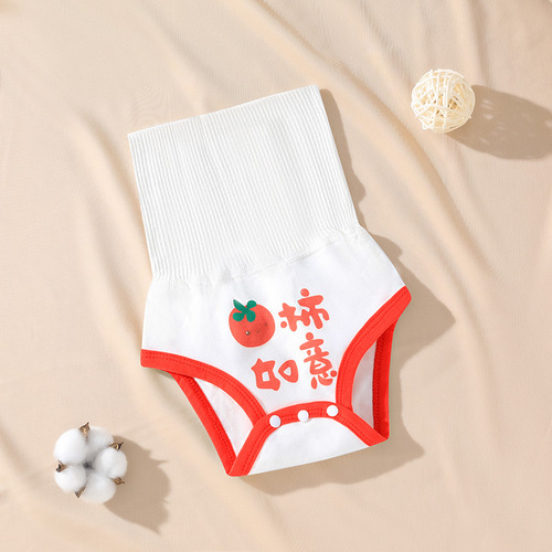 y2201 Infant Waist-High Belly Wrap Pajamas Newborn Belly Band Baby Diaper Pants Infant Belly Guard Diaper Underpants