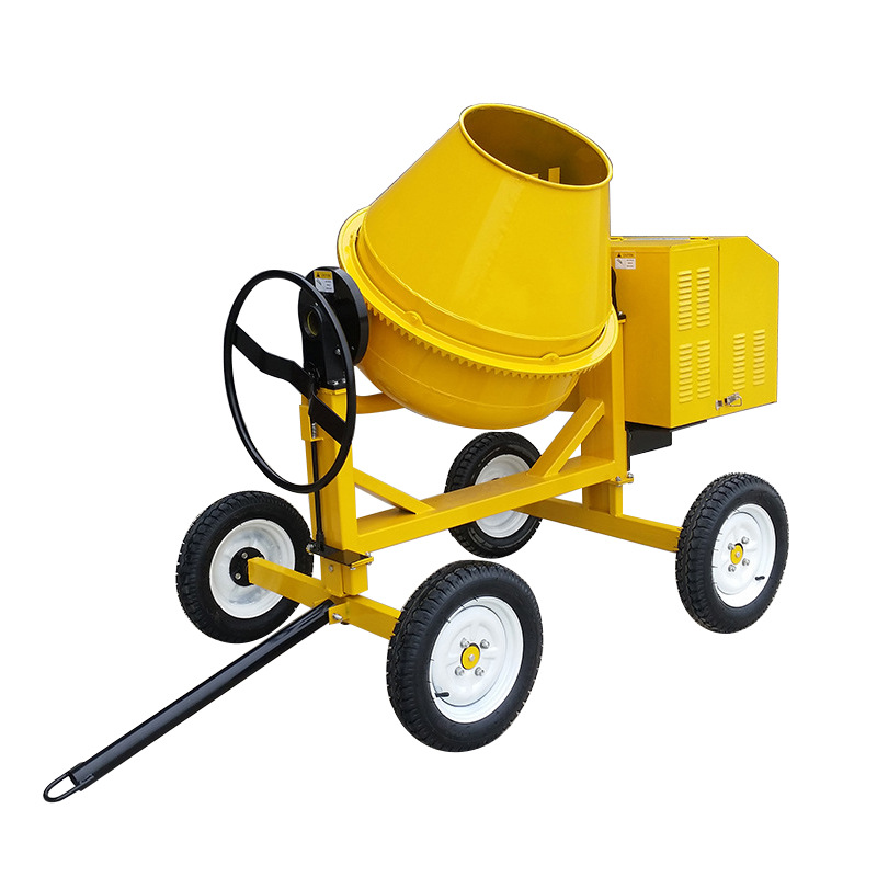 Mezcladora de hormigón móvil diesel de dos ruedas y cuatro ruedas CM350 mezcladora vertical de mortero de cemento