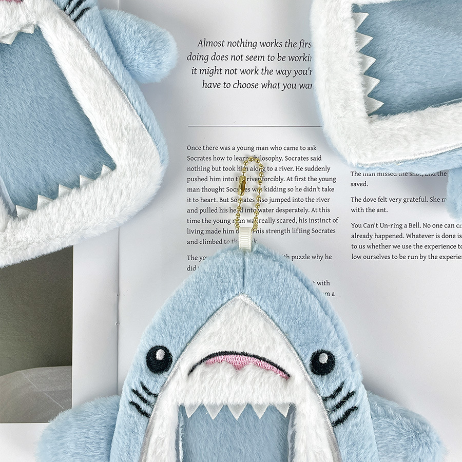 Holiday, Travel Occasion Plush Material Shark Pattern All Seasons Season Unisex Gender Unisex Shark Plush Open Card Holders