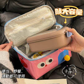 大容量萌趣小屋野餐保温包上班族通勤带饭便当包学生便携营养餐包
